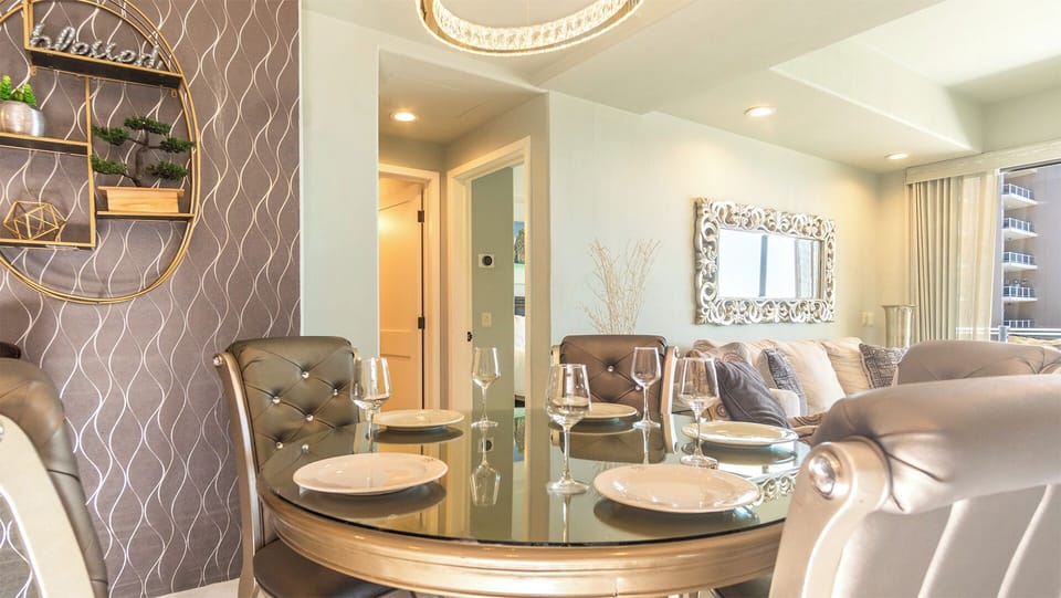 Dining table for four.