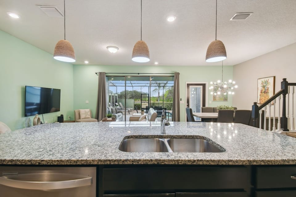 Screen, Indoors, TV, Sink, Kitchen