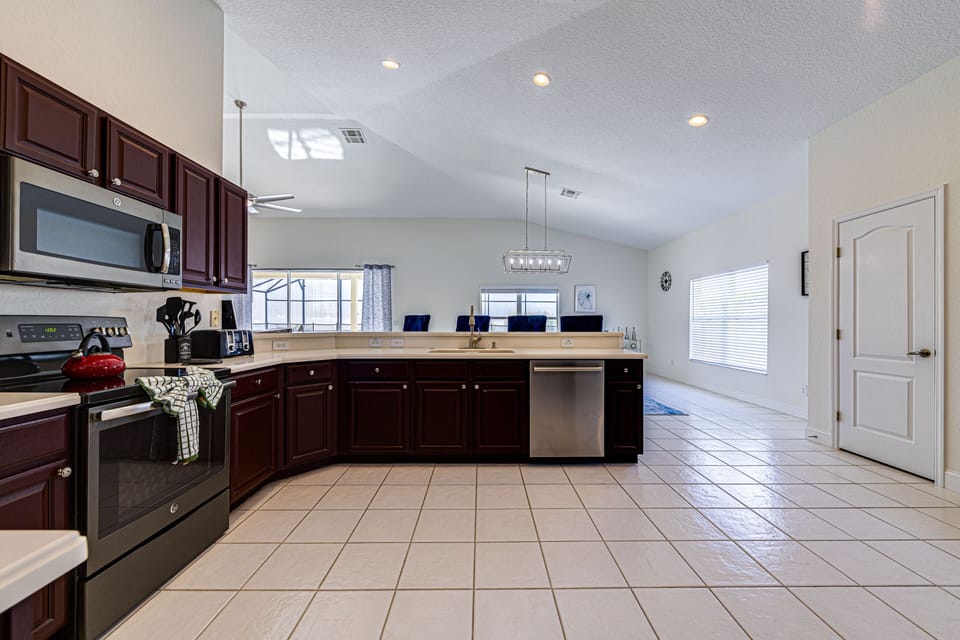 Floor, Flooring, Indoors, Kitchen, Microwave