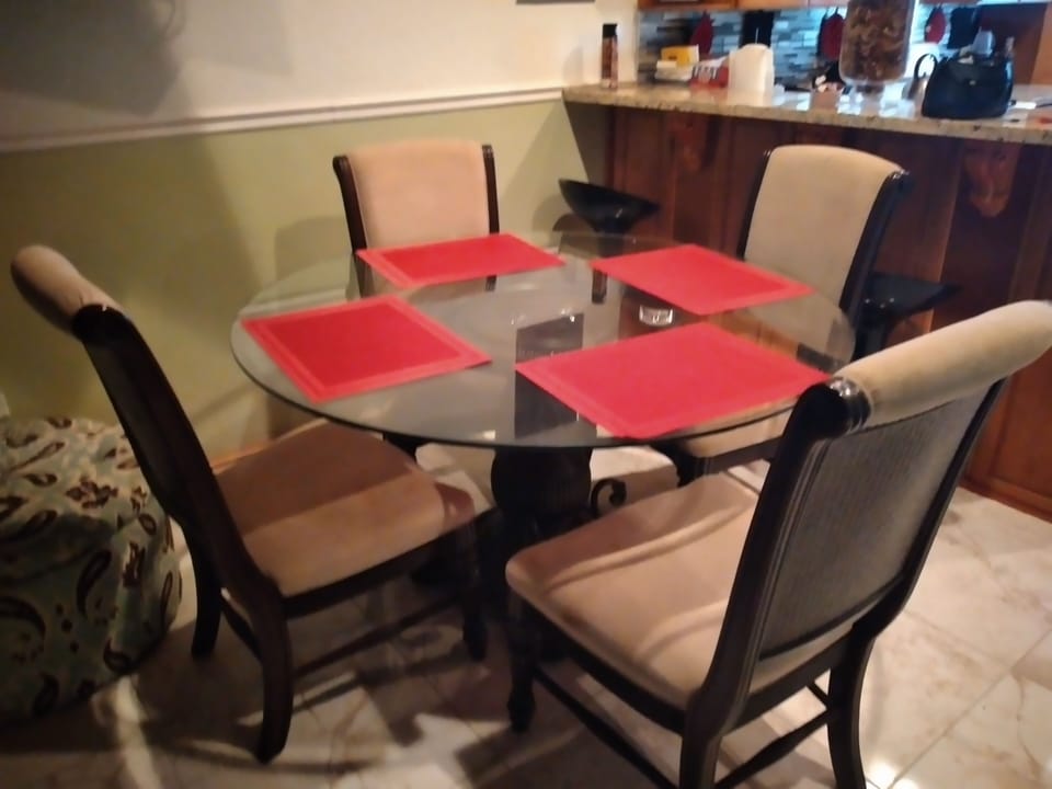 Dining Rm  table sits 4