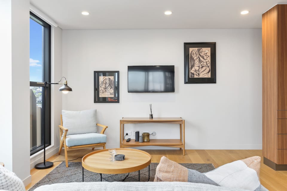 Apartment, 1 Bedroom | Living area | 55-inch Smart TV with digital channels