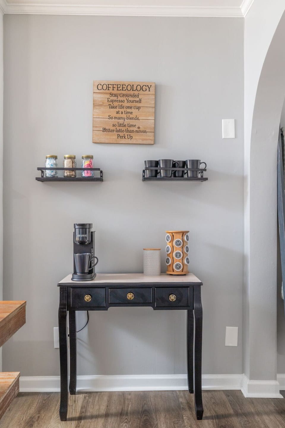 Coffee station with coffee provided