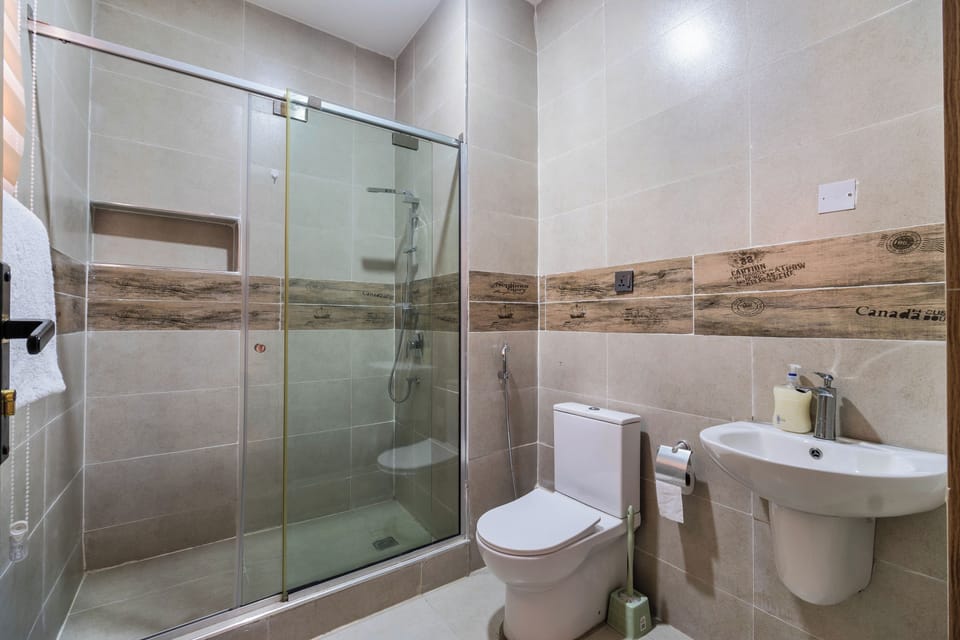 Apartment | Bathroom | Shower, towels, toilet paper