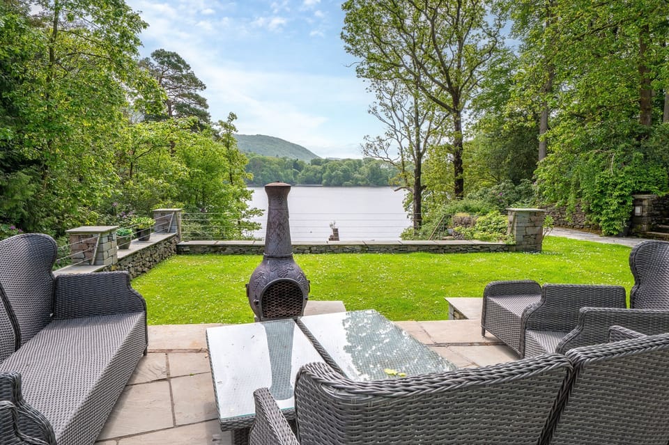 Tanglewood patio with lake beyond