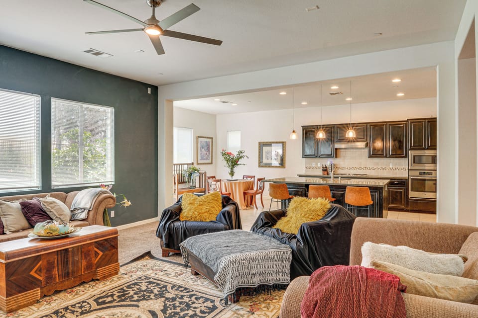 Living Room | 1st Floor | 2-Story Home | Free WiFi | Central A/C & Heating