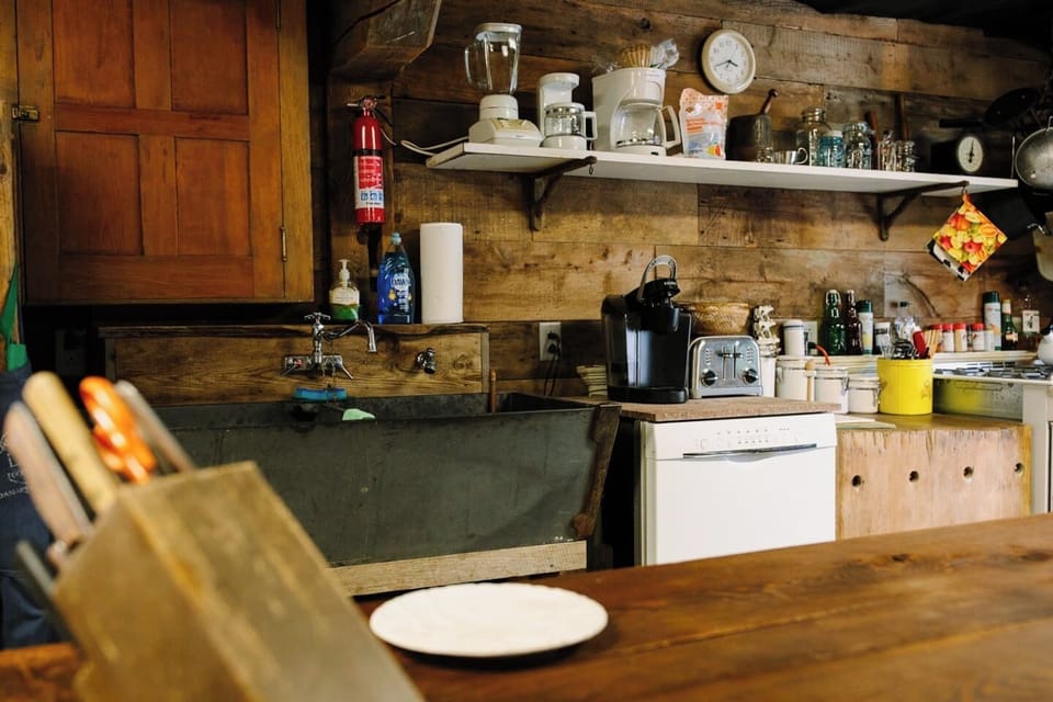 A well-equipped kitchen.