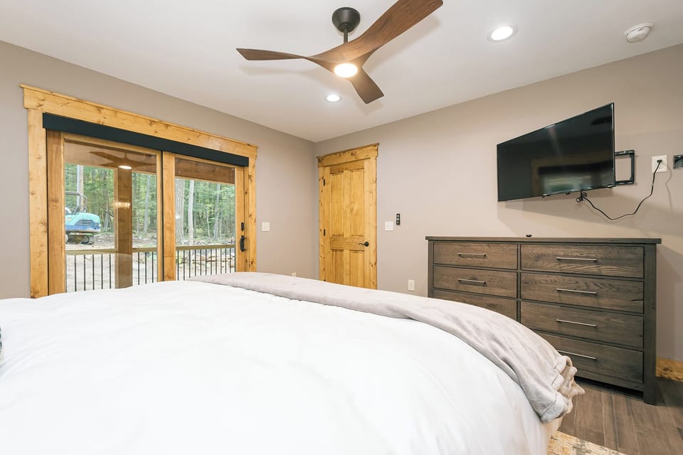 Enjoy access to the covered deck where you can drink your coffee each morning.