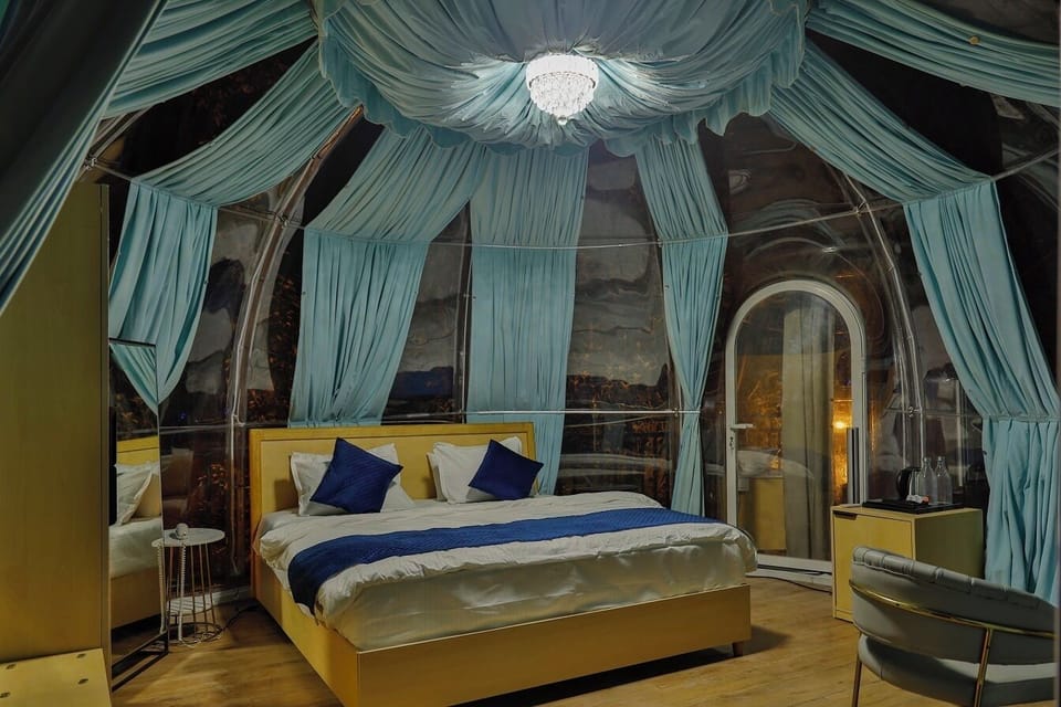 Luxury Dome | Premium bedding, down comforters, memory foam beds, blackout drapes