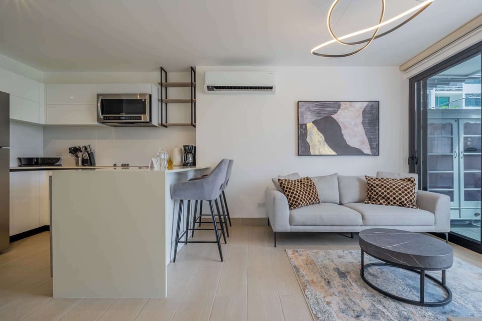 Comfortable open-plan dining area