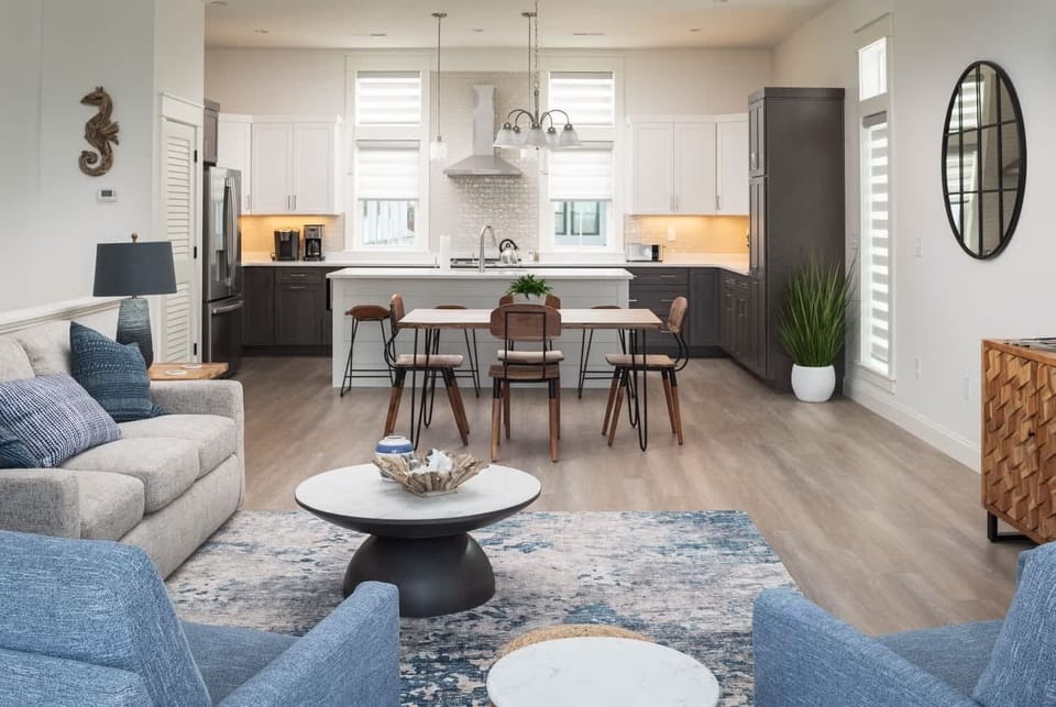 Cozy Open Living and Dining Area