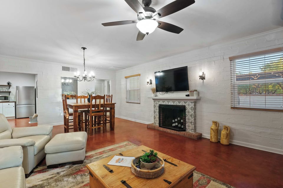 Comfortable Living Room with Sofa Bed and HD TV