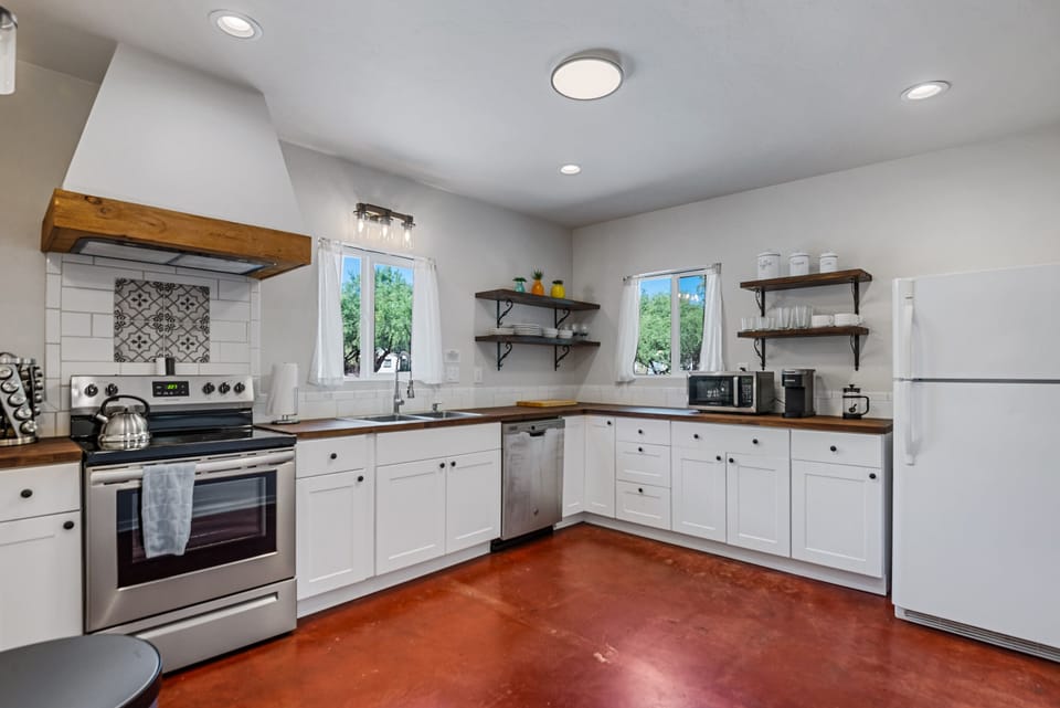 Villa #4 Full Kitchen with new appliances and all the comforts of home!