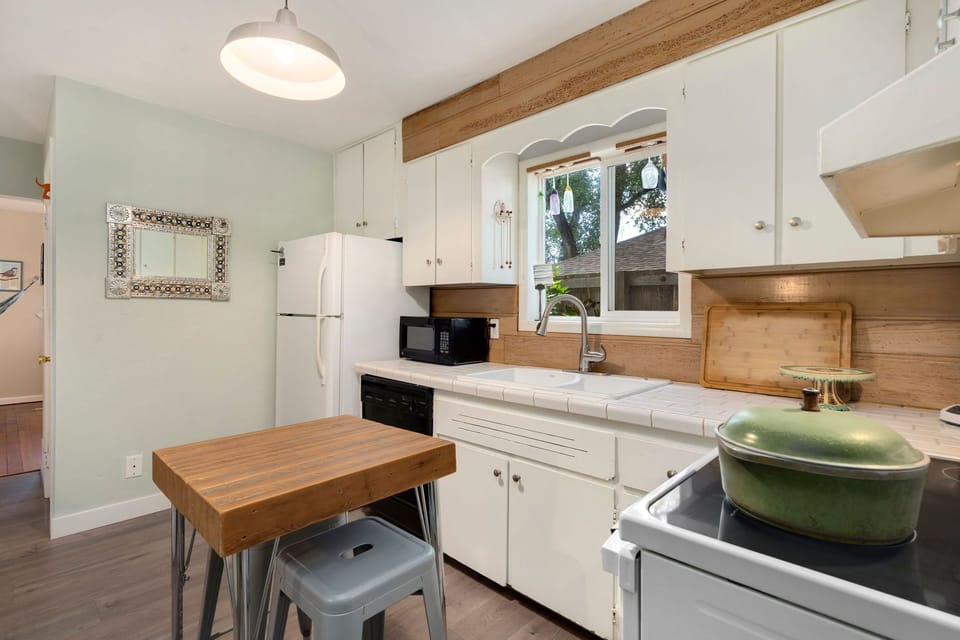 Kitchen with Butcher Block | Additional Seating for 2!