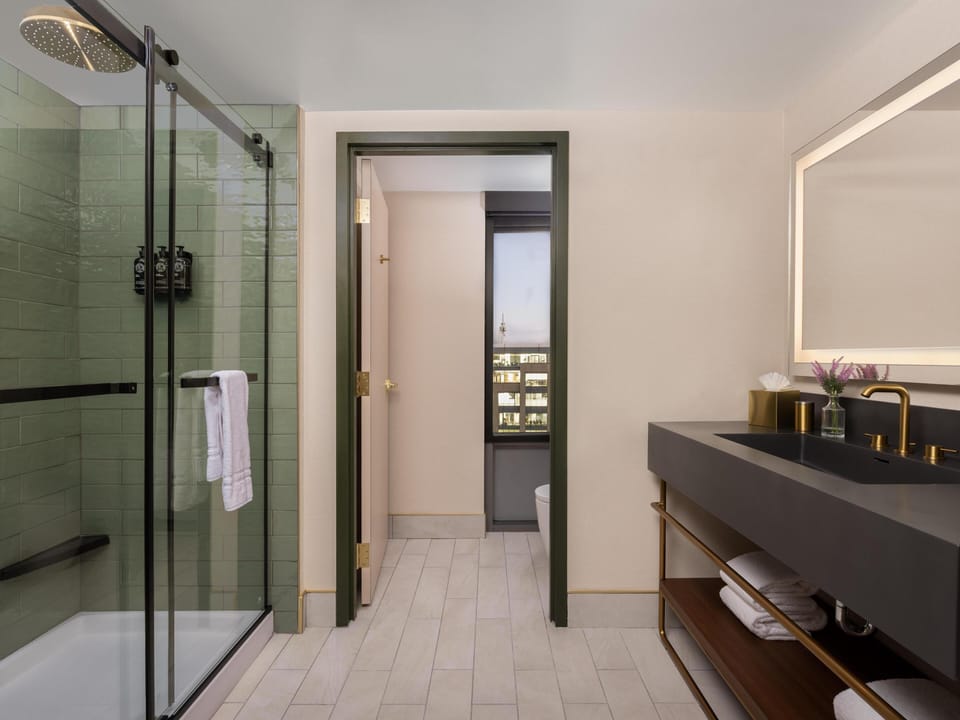 Suite, 1 King Bed | Bathroom shower