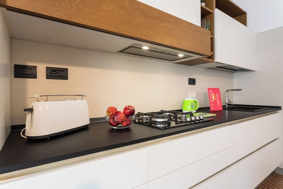 Apartment | Private kitchen | Fridge, oven, stovetop, dishwasher
