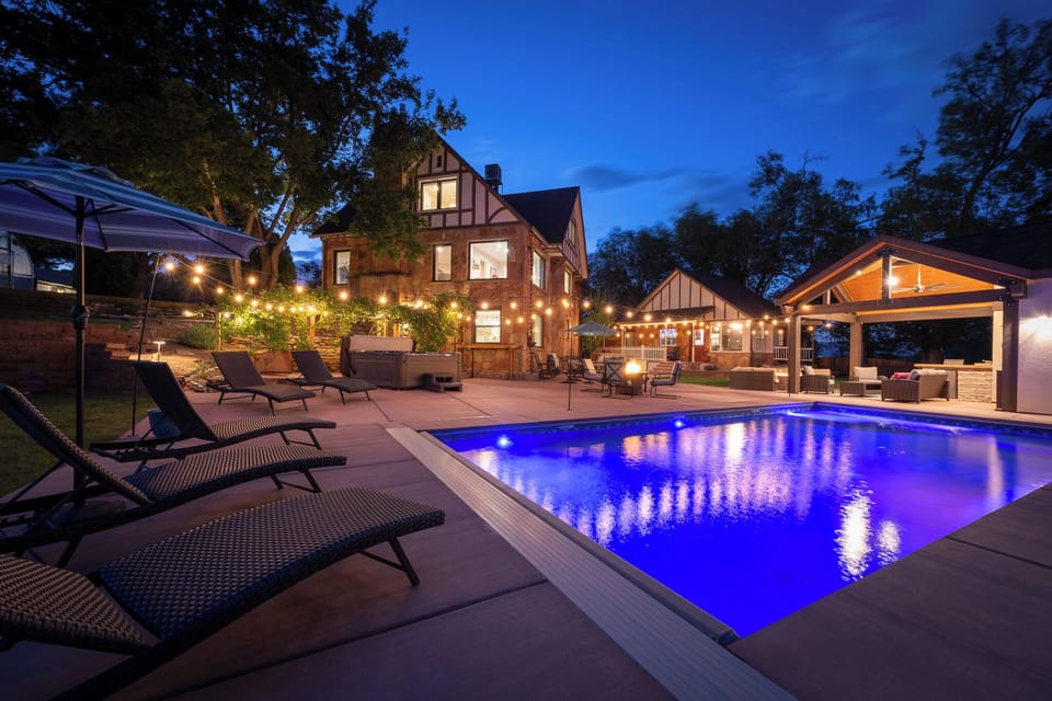 Poolside after dark