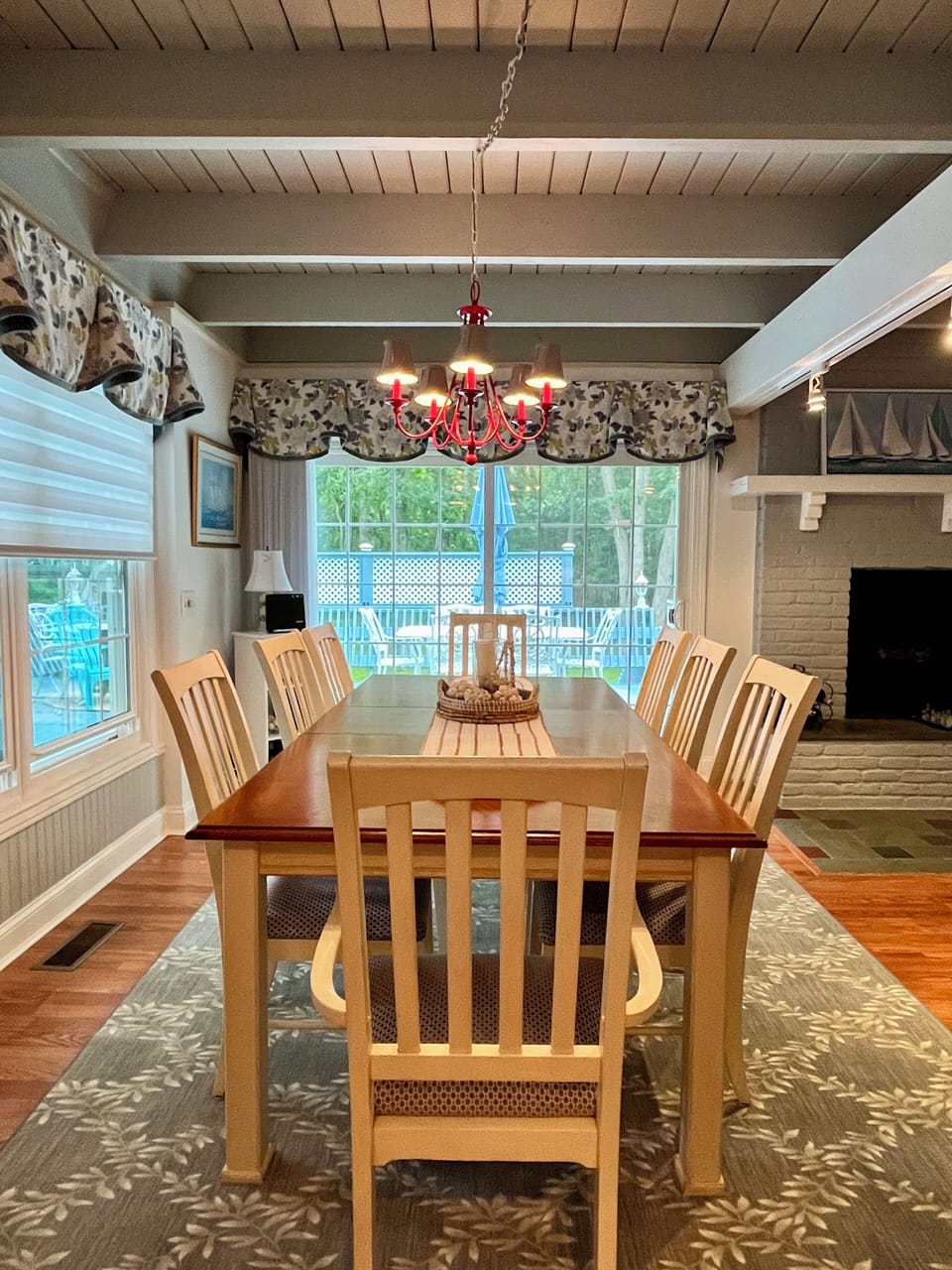 Dining room table seats 8
