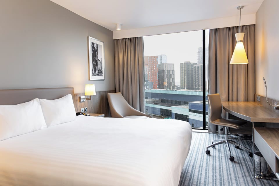 In-room safe, desk, laptop workspace, blackout drapes