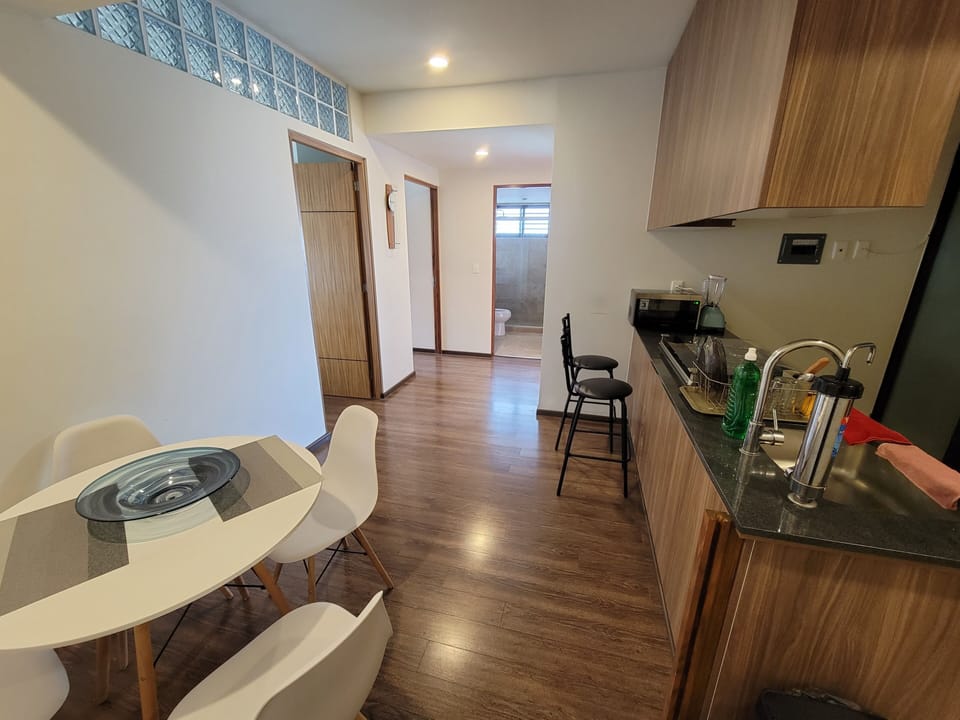 Comfort Apartment, City View | Private kitchen