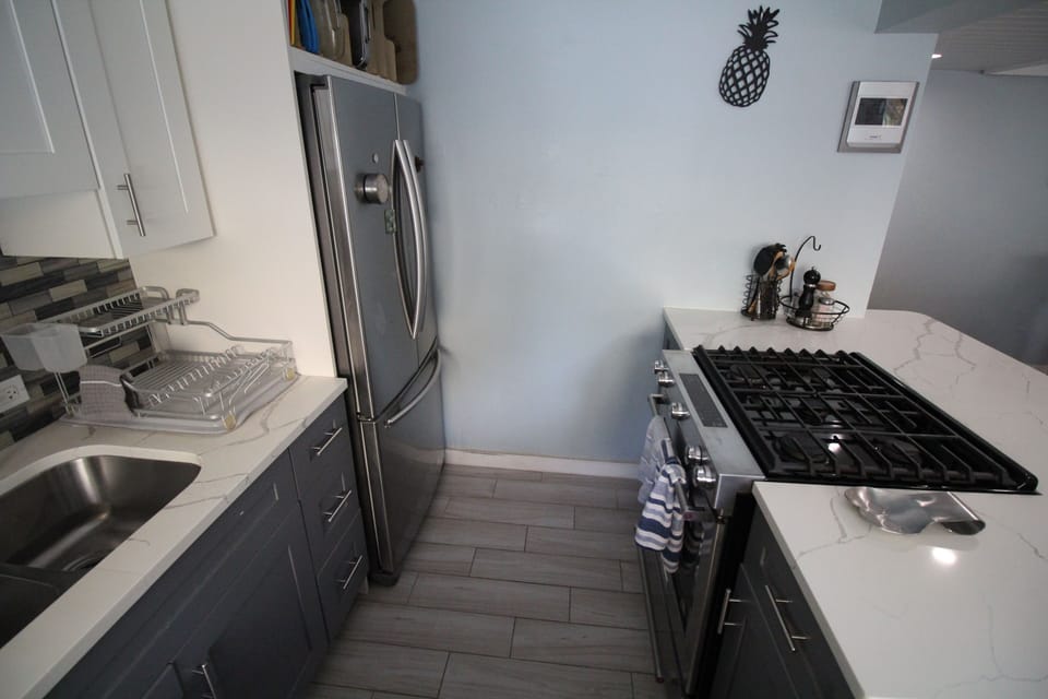 Full sized frig and stove