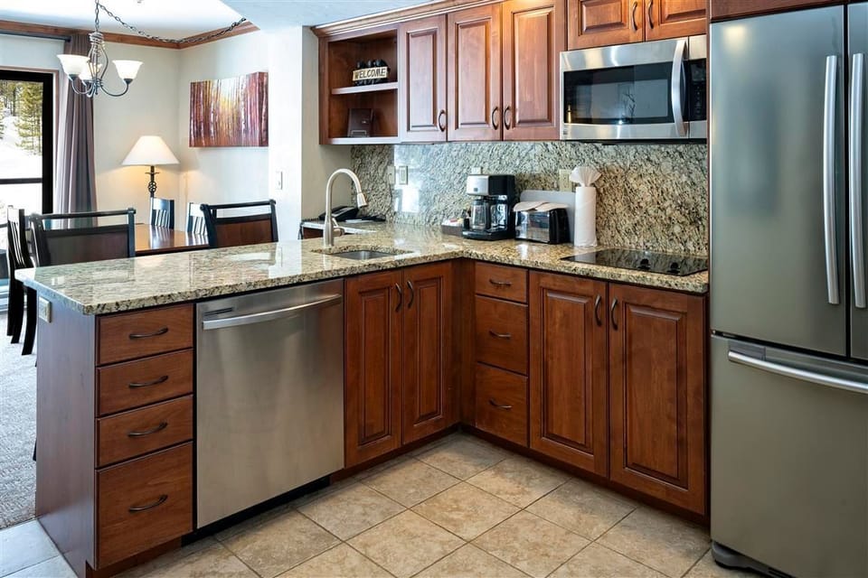 Cook your favorite meals in the fully-equipped modern kitchen.