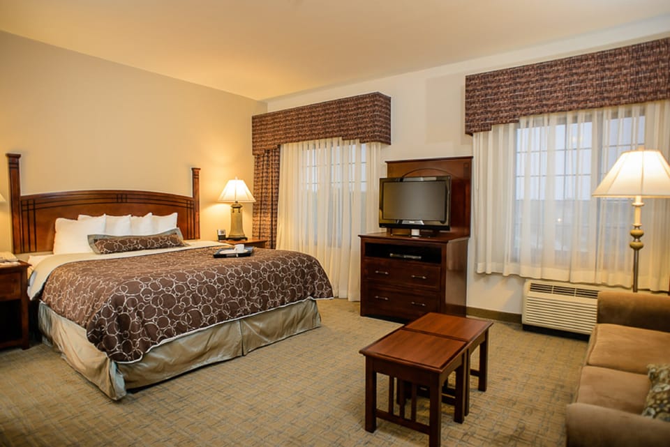 Drift to sleep in a comfortable bed after a wonderful day outside.