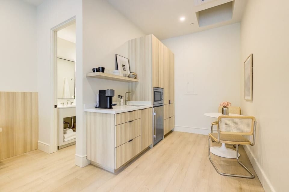 Kitchenette with Nespresso Coffee Machine and Mini Fridge - No Stove