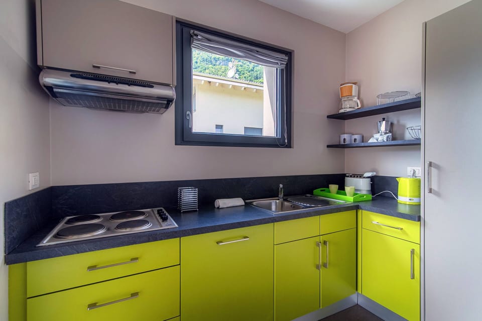 Apartment | Private kitchen | Full-size fridge, microwave, stovetop, dishwasher