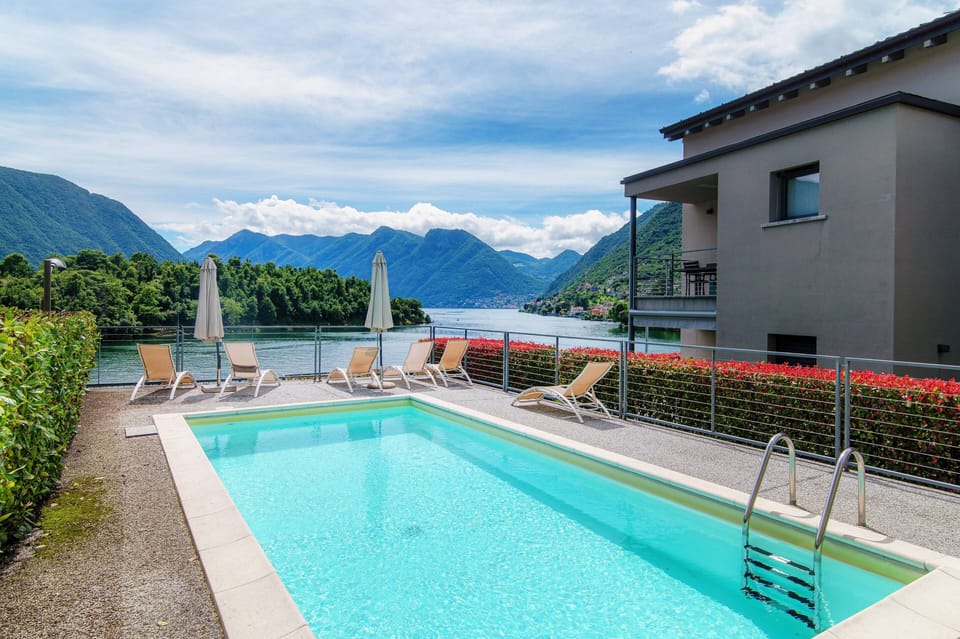 Seasonal outdoor pool, sun loungers