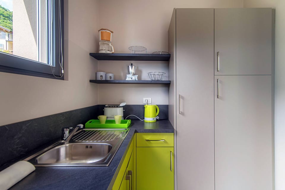 Apartment | Private kitchen | Full-size fridge, microwave, stovetop, dishwasher