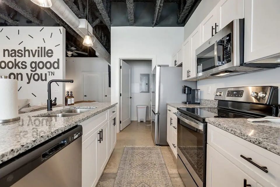 Kitchen Amenities - Dishwasher, Stove, Microwave, Coffee Maker 
