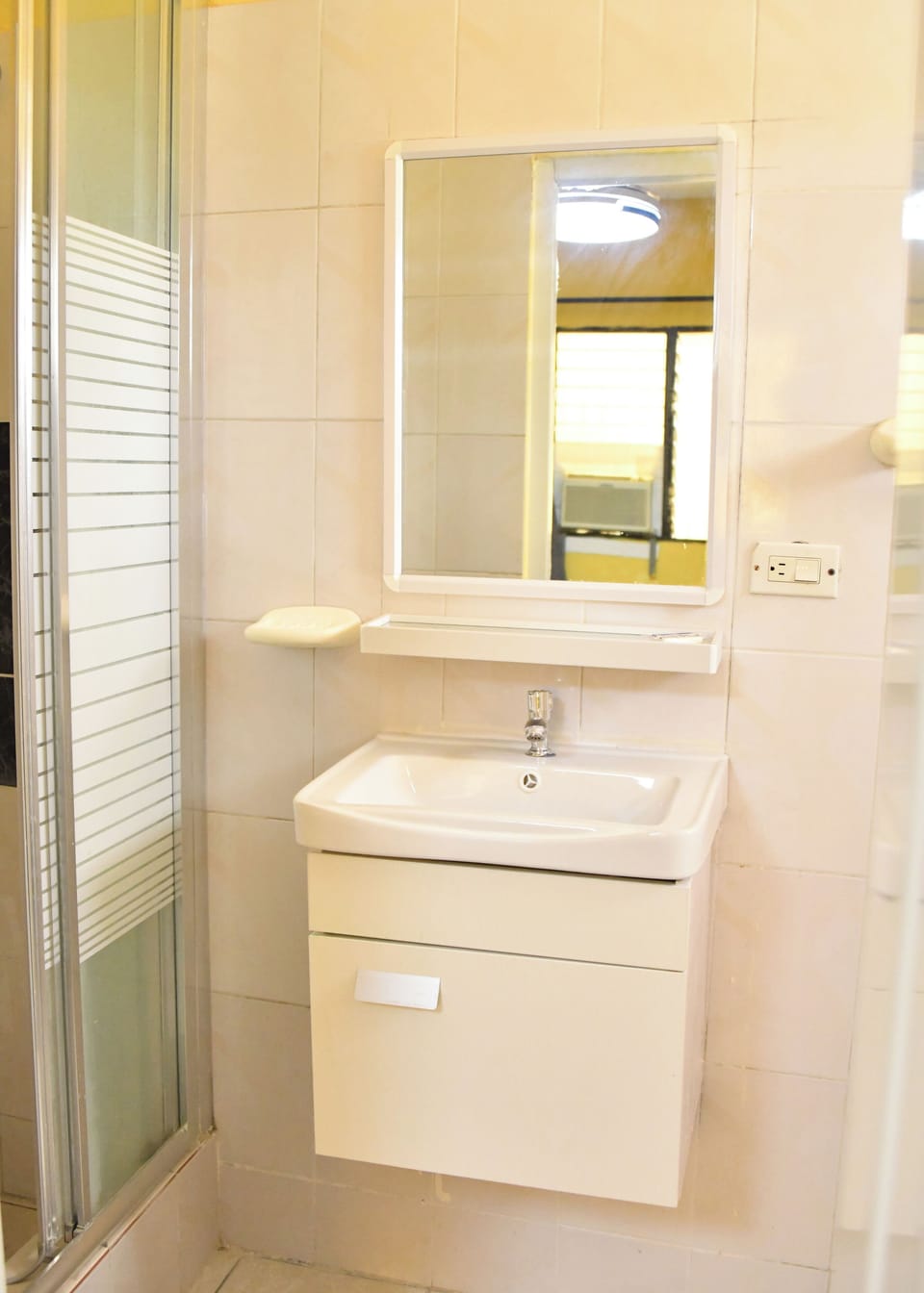 Superior Double Room Single Use, Pool View | Bathroom | Shower, towels, soap, toilet paper