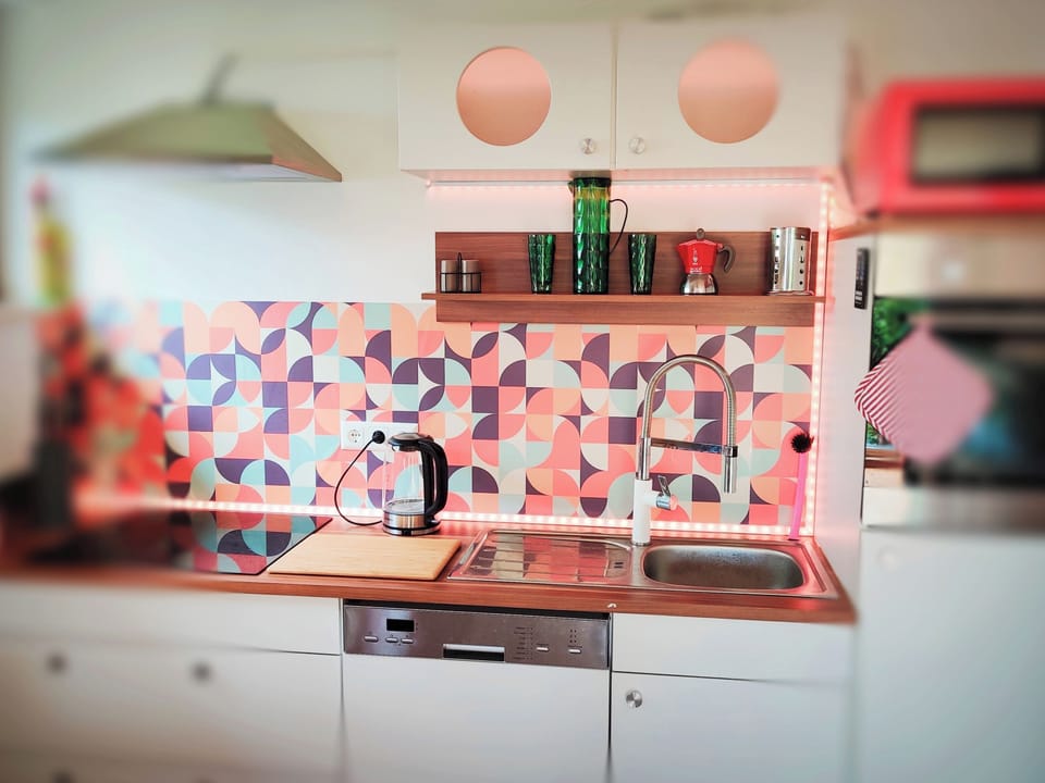 Apartment | Private kitchen | Fridge, microwave, oven, stovetop