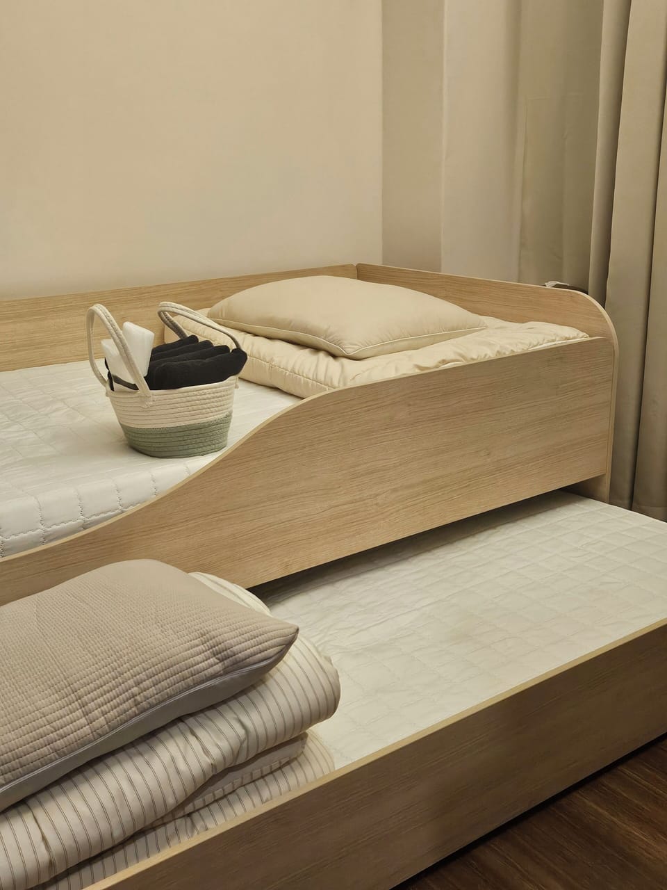 Comfort Room - 2-Tier Slide Bunk Bed, Private Bathroom, Room 110 | Hypo-allergenic bedding, desk, laptop workspace, soundproofing