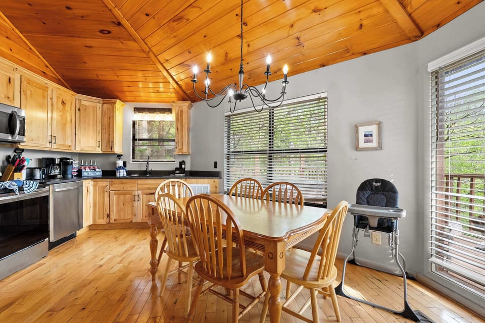 Space for Everyone: A large dining table for memorable family meals.