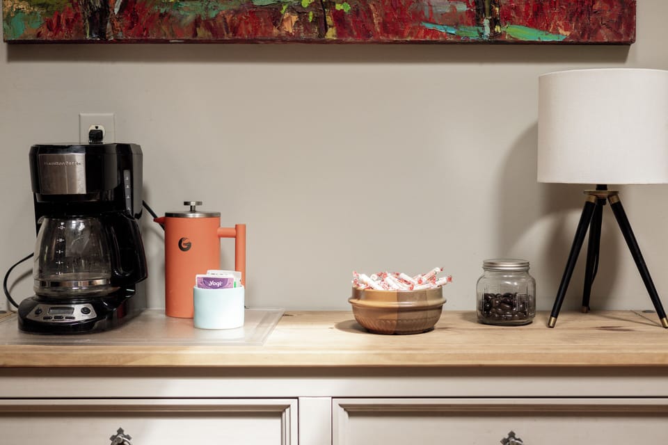 Coffee bar in the kitchen area