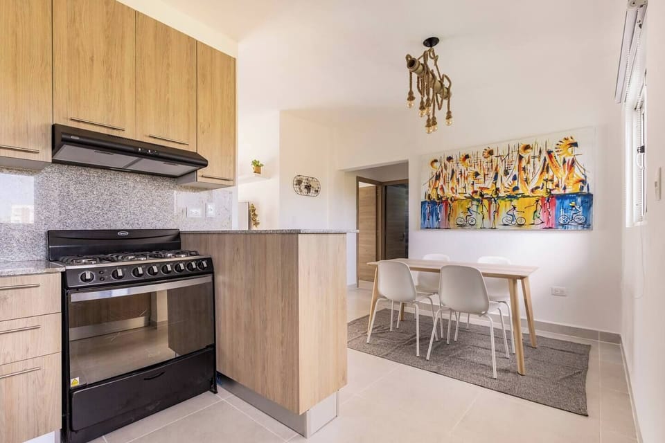 Comfort Apartment, Private Pool | Private kitchen | Full-size fridge, microwave, oven, stovetop