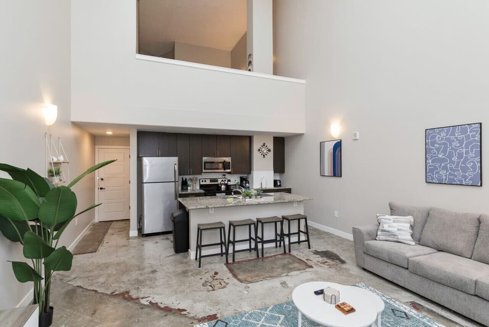 Living area and Kitchen