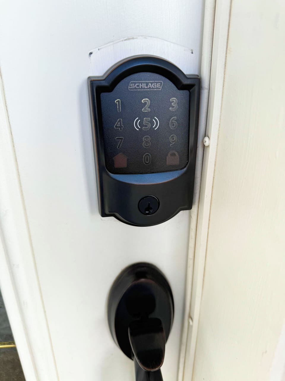 Front door smart lock.