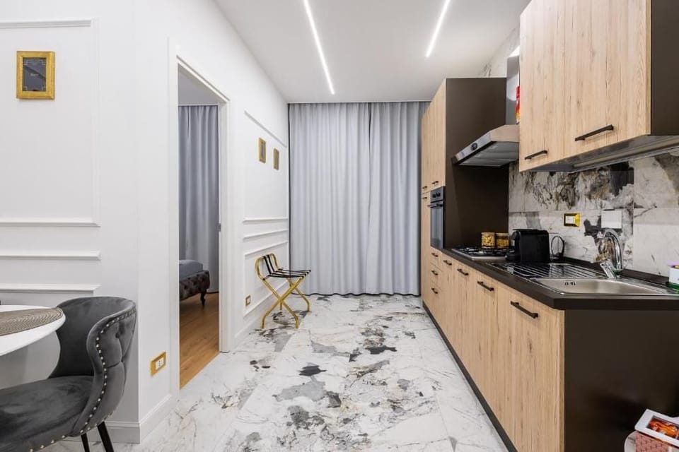 Family Apartment, 2 Bedrooms, Kitchenette, Partial Sea View | Private kitchen