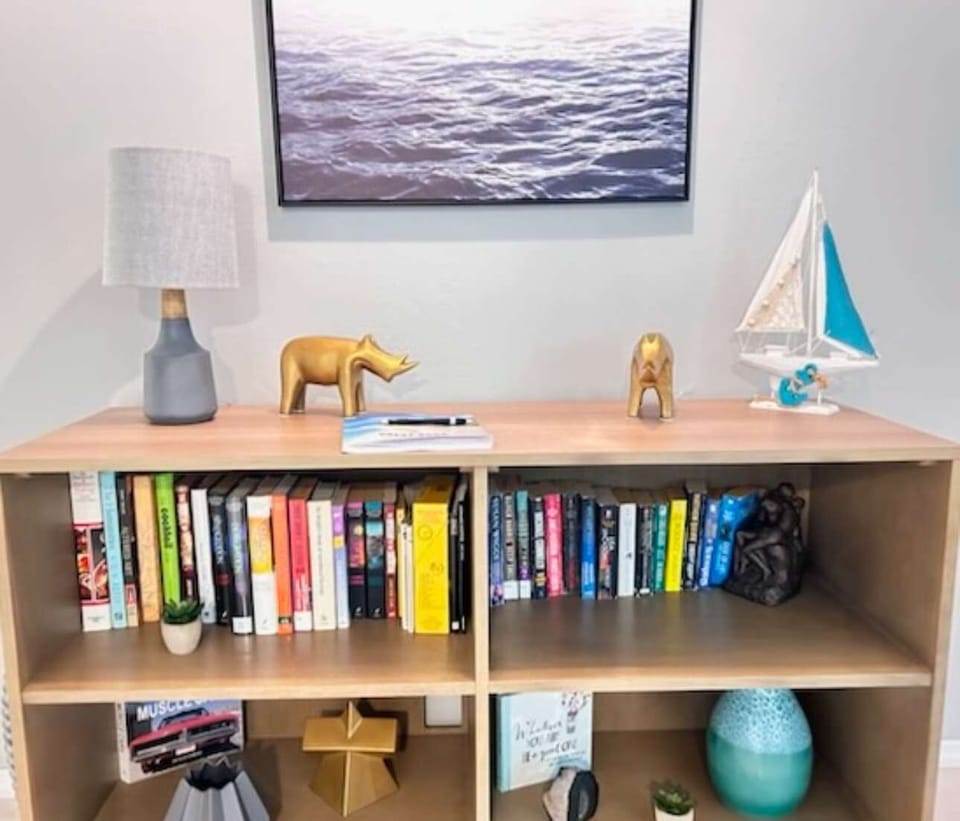 Lots of books and games for the family to enjoy.