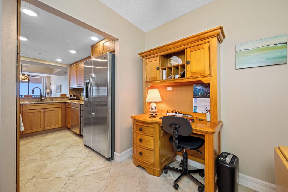Office just off the kitchen for your convenience.