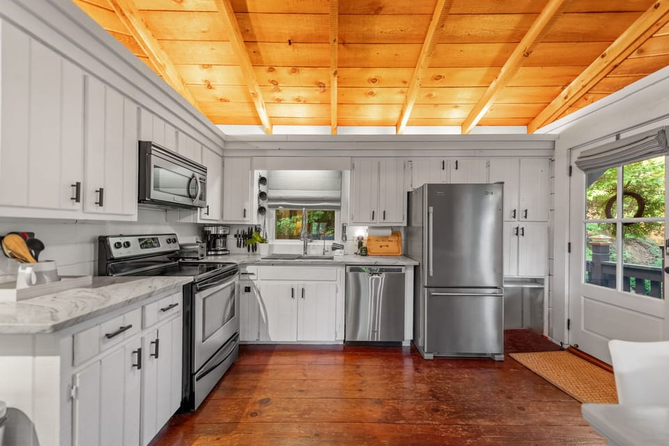 Explore culinary possibilities in our fully-equipped kitchen, ready for any meal you wish to create.