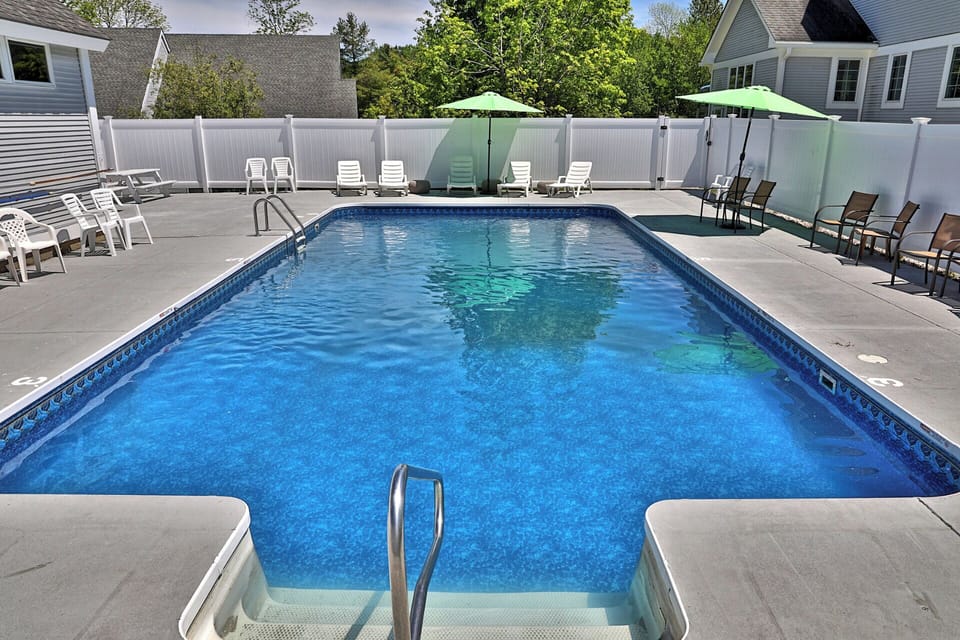 Walk down the pool steps for a swim, or claim a lounger beneath one of the umbrellas.