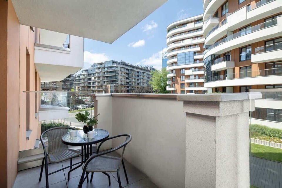 View from the apartment of the surrounding area. 