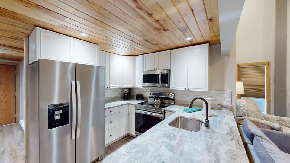 Indoors, Kitchen, Microwave, Oven, Refrigerator