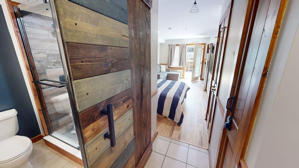 Indoors, Hardwood, Stained Wood, Bed, Furniture