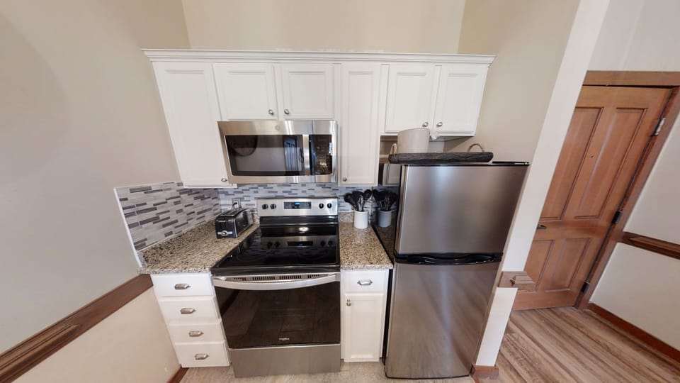 Indoors, Kitchen, Microwave, Oven, Refrigerator