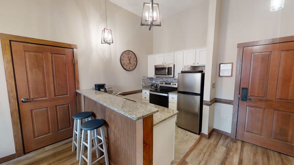 Indoors, Kitchen, Refrigerator, Floor, Hardwood