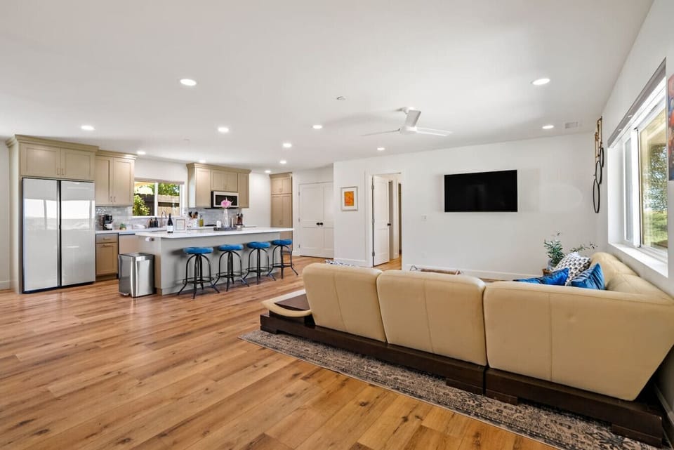 Beautiful, spacious open-concept living area at The Story, 1000 Kiler Canyon Road.